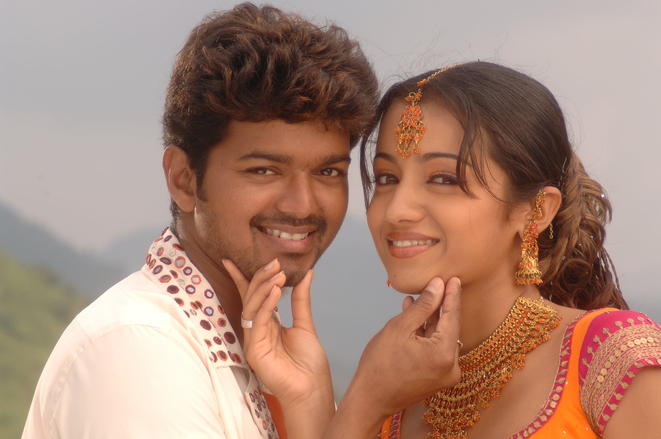 Vijay and Trisha in Aathi movie