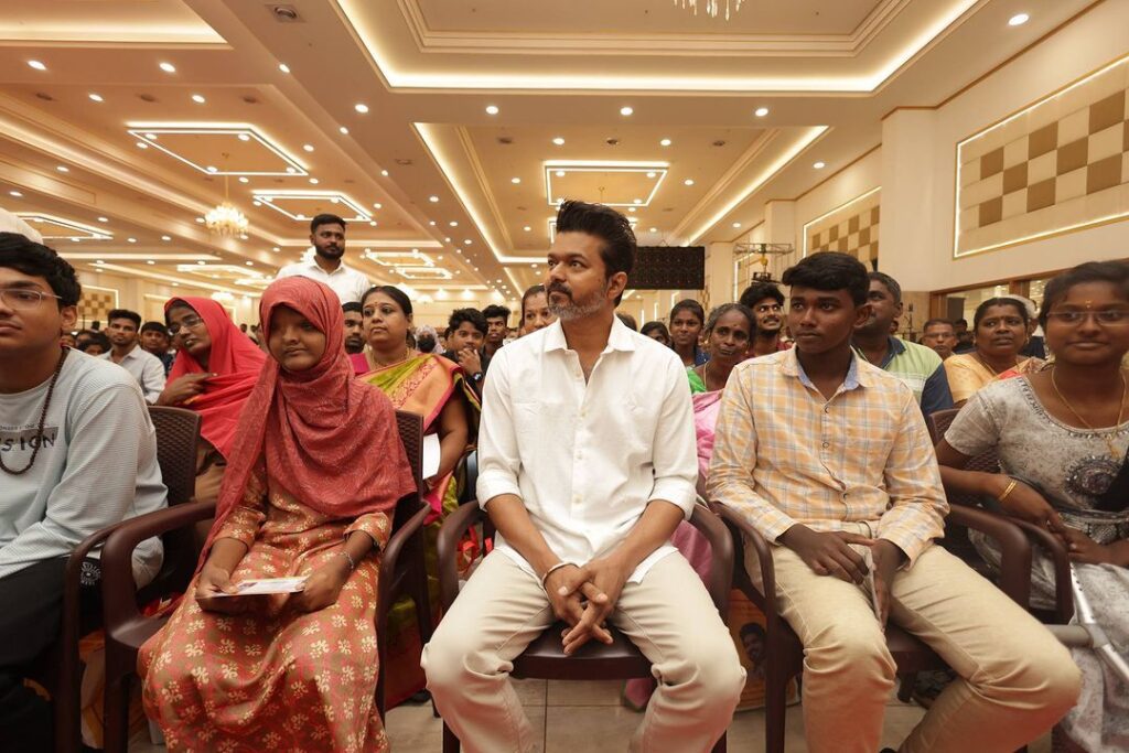 Vijay with students