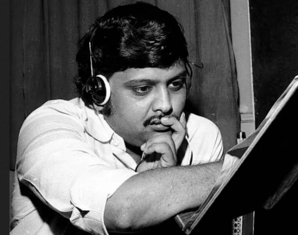 S.P. Balasubhramanyam in recording 