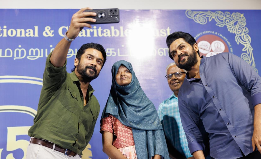 Suriya and Karthi in Agaram foundation event