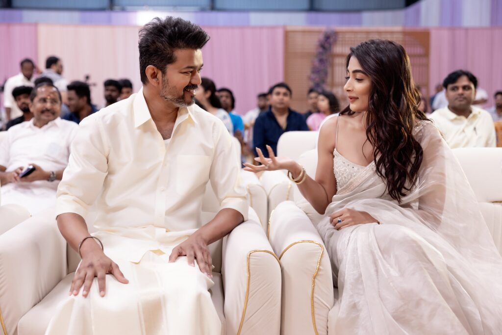 Pooha Hegde and Vijay in Thalapathy 69 poojai