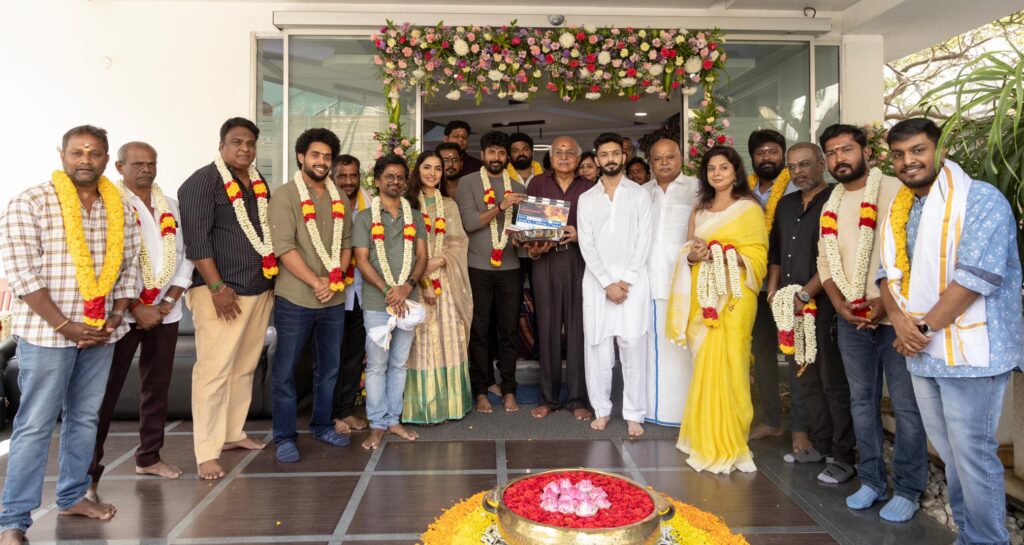 Sivakarthikeyan with cast and crew of SK23