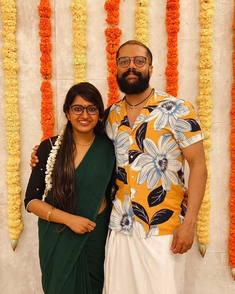 Govind Vasantha with his wife Ranjini Achuthan