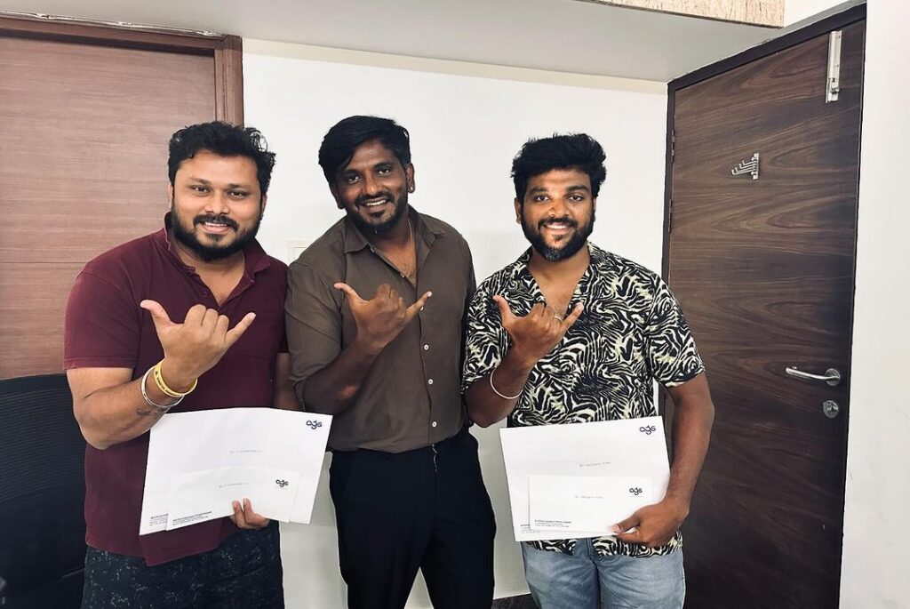 VJ Siddhu and Harshath Khan with Ashwath Marimuthu